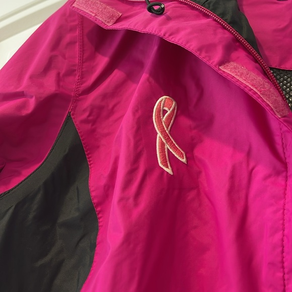 Columbia Women’s Pink Breast Cancer Ribbon Waterproof Jacket Small - Picture 3 of 13